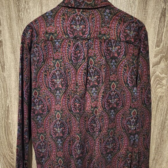 Volcom red paisley flannel shirt - Picture 4 of 7